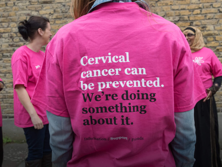 Jo's Cervical Cancer Trust prevention campaign tshirt