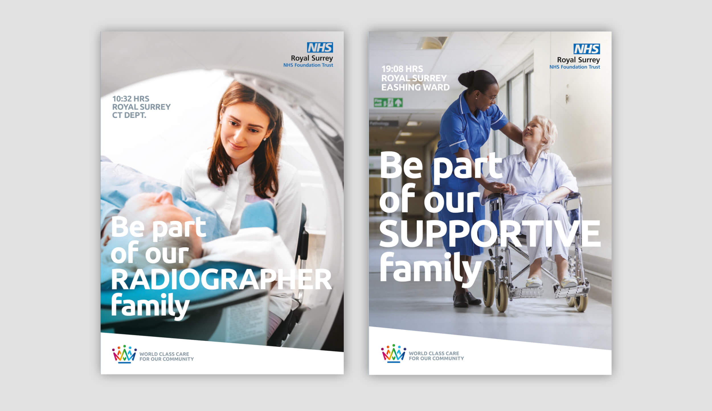 NHS Royal Surrey recruitment poster examples