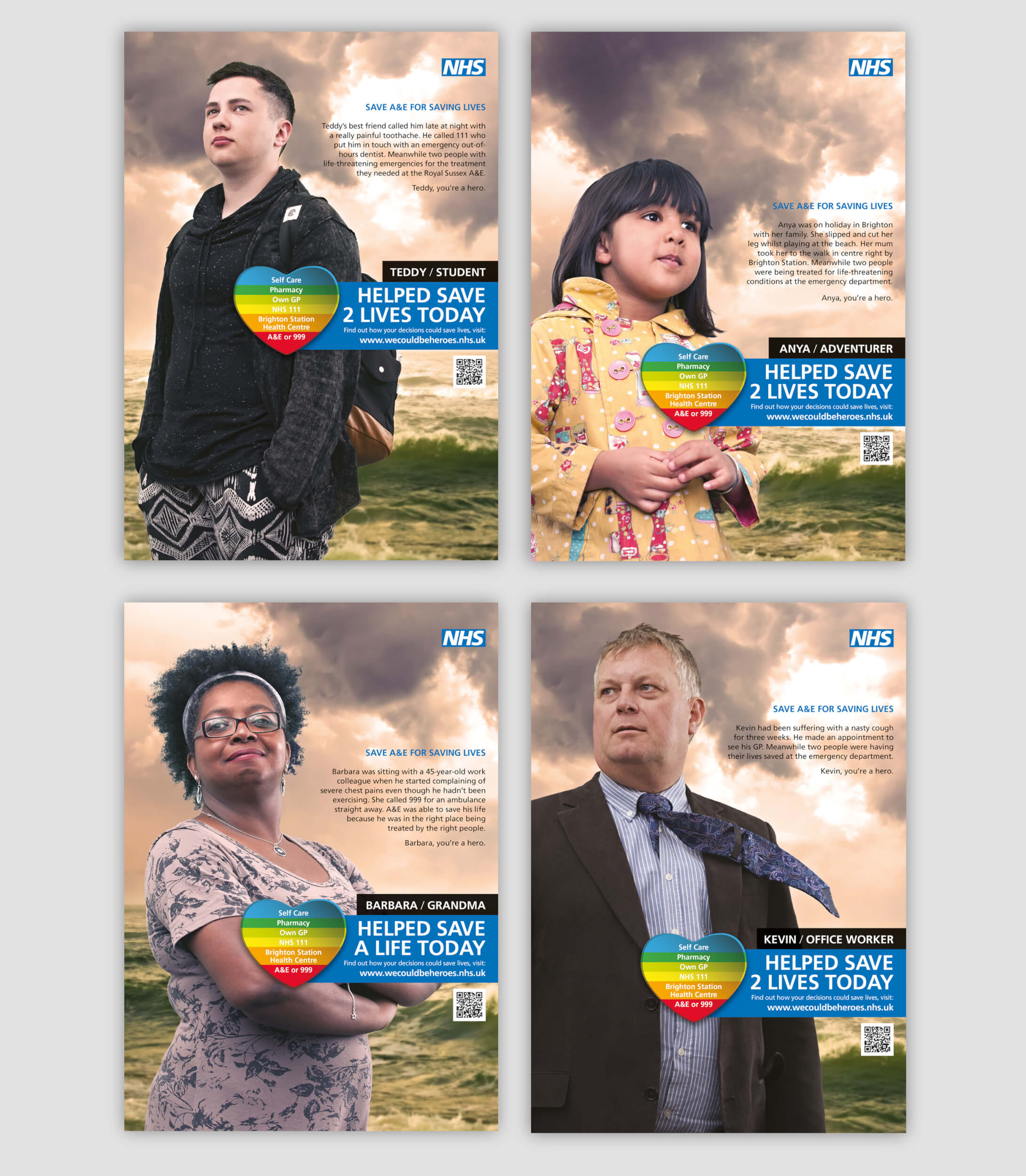we could be heroes campaign posters - set of 4