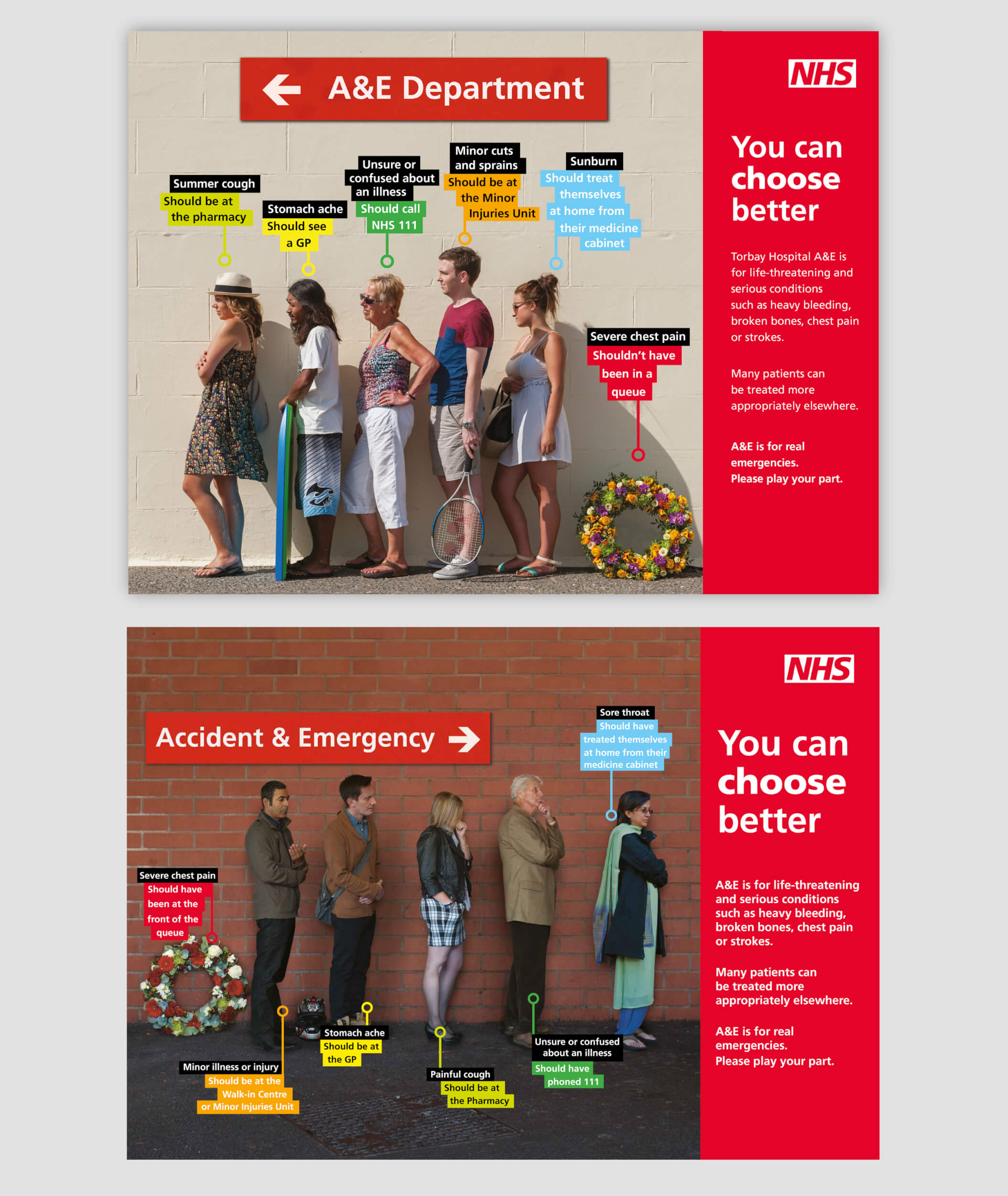A&E queues summer and winter versions