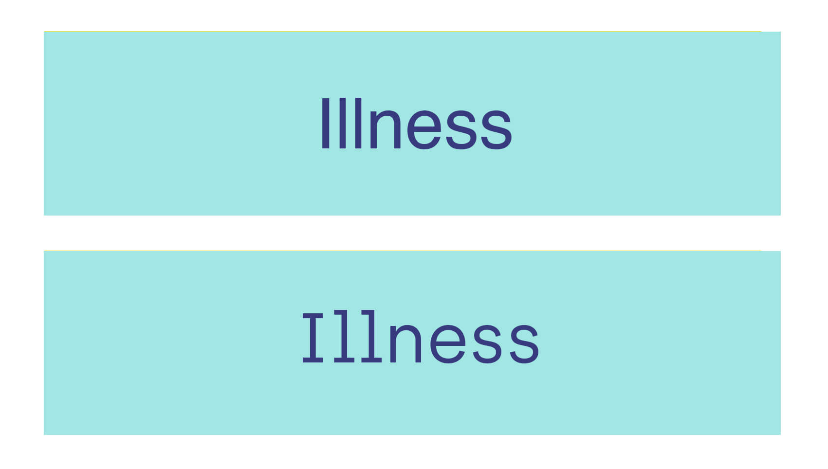 accessibility example using the word Illness