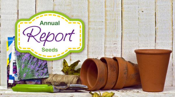 Annual Report Seeds with pots