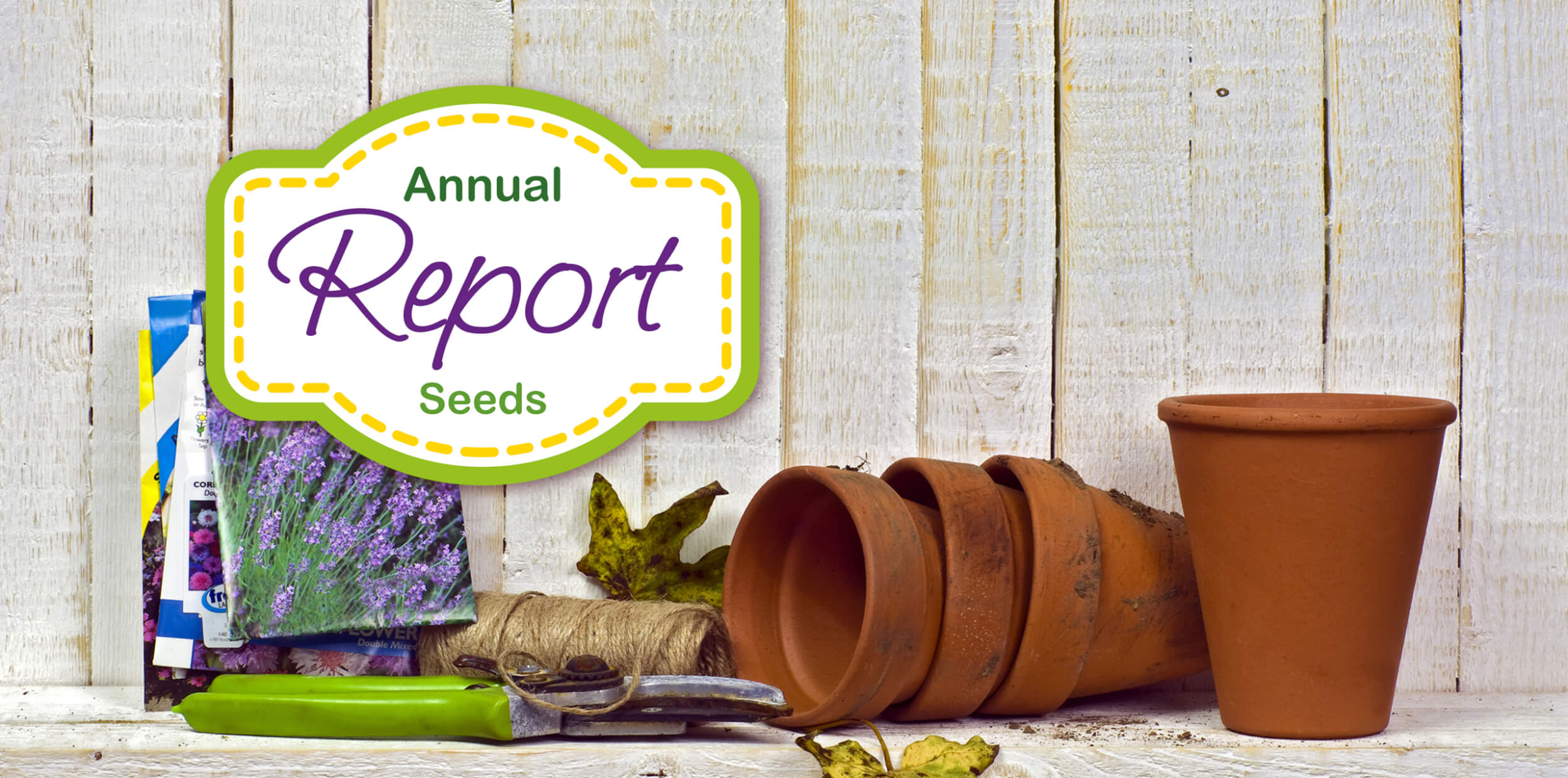 Annual Report Seeds with pots