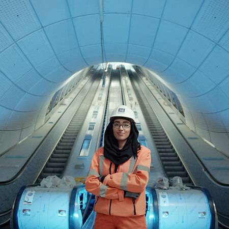 Female civil engineer designing underground tunnels © This is Engineering